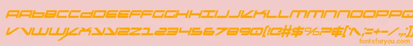 Шрифт OramacItalicon – оранжевые шрифты на розовом фоне