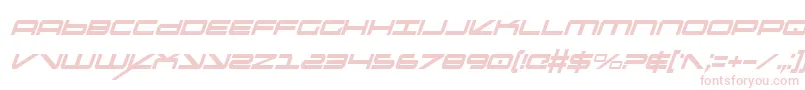 OramacItalicon-fontti – vaaleanpunaiset fontit valkoisella taustalla