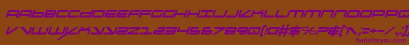 OramacItalicon-fontti – violetit fontit ruskealla taustalla