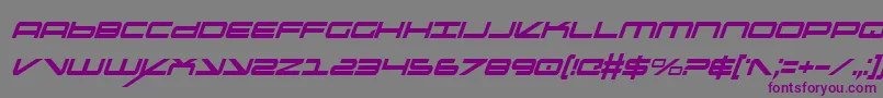 OramacItalicon-fontti – violetit fontit harmaalla taustalla