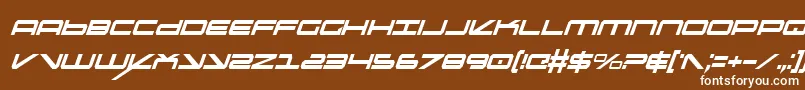 Шрифт OramacItalicon – белые шрифты на коричневом фоне