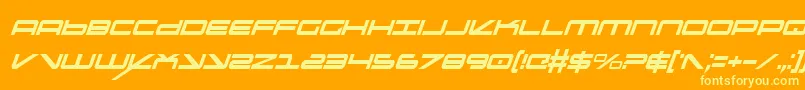 Подробнее о шрифте OramacItalicon Шрифт OramacItalicon – жёлтые шрифты на оранжевом фоне