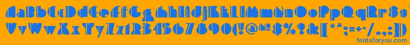 Highfivenf Font – Blue Fonts on Orange Background