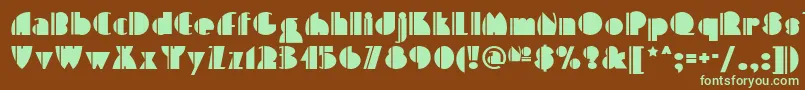 Highfivenf Font – Green Fonts on Brown Background