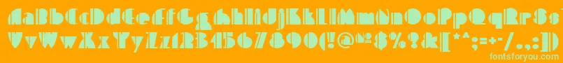 Highfivenf Font – Green Fonts on Orange Background