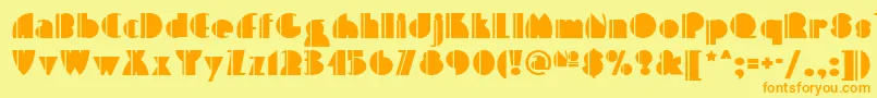 Highfivenf Font – Orange Fonts on Yellow Background