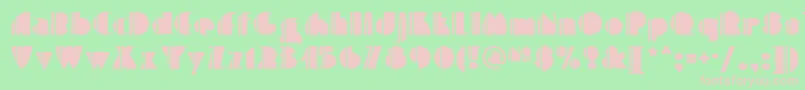 Highfivenf Font – Pink Fonts on Green Background