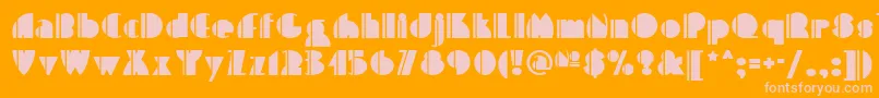 Highfivenf Font – Pink Fonts on Orange Background