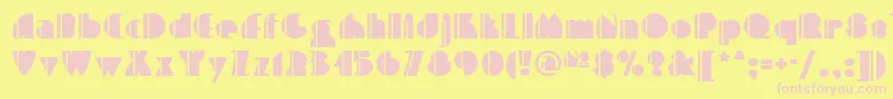 Highfivenf Font – Pink Fonts on Yellow Background