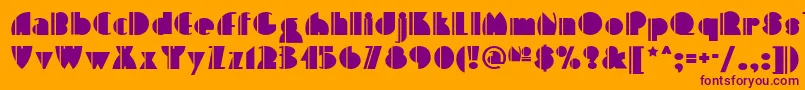 Highfivenf Font – Purple Fonts on Orange Background