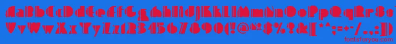 Highfivenf Font – Red Fonts on Blue Background