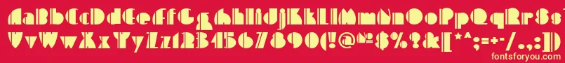 Highfivenf Font – Yellow Fonts on Red Background