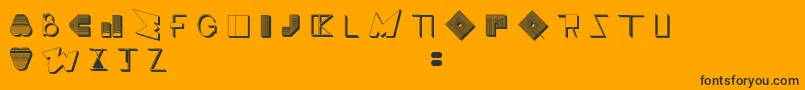 BossMTwo-Schriftart – Schwarze Schriften auf orangefarbenem Hintergrund