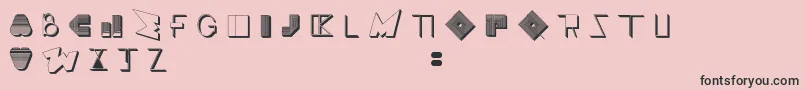 フォントBossMTwo – ピンクの背景に黒い文字