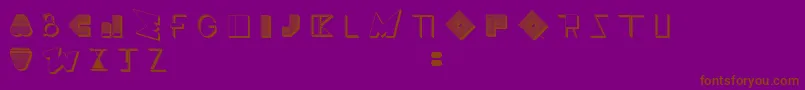フォントBossMTwo – 紫色の背景に茶色のフォント