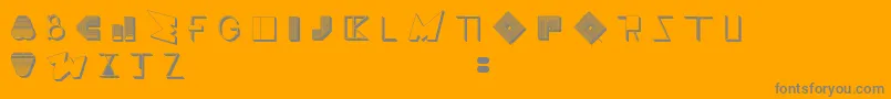 フォントBossMTwo – オレンジの背景に灰色の文字