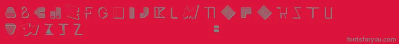 BossMTwo Font – Gray Fonts on Red Background