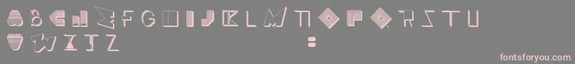 フォントBossMTwo – 灰色の背景にピンクのフォント