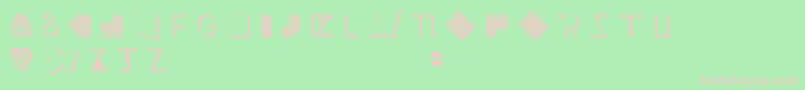 フォントBossMTwo – 緑の背景にピンクのフォント