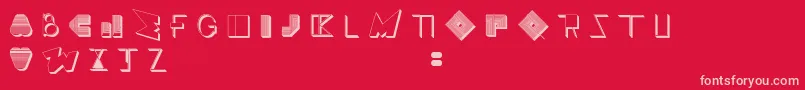 フォントBossMTwo – 赤い背景にピンクのフォント