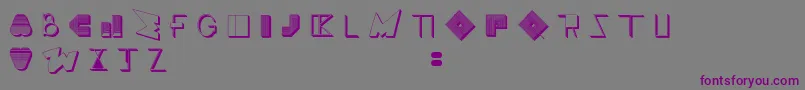BossMTwo-Schriftart – Violette Schriften auf grauem Hintergrund