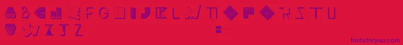 BossMTwo Font – Purple Fonts on Red Background