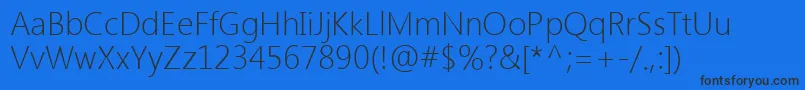 SegoeUiLight Font – Black Fonts on Blue Background