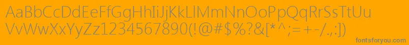 SegoeUiLight Font – Gray Fonts on Orange Background