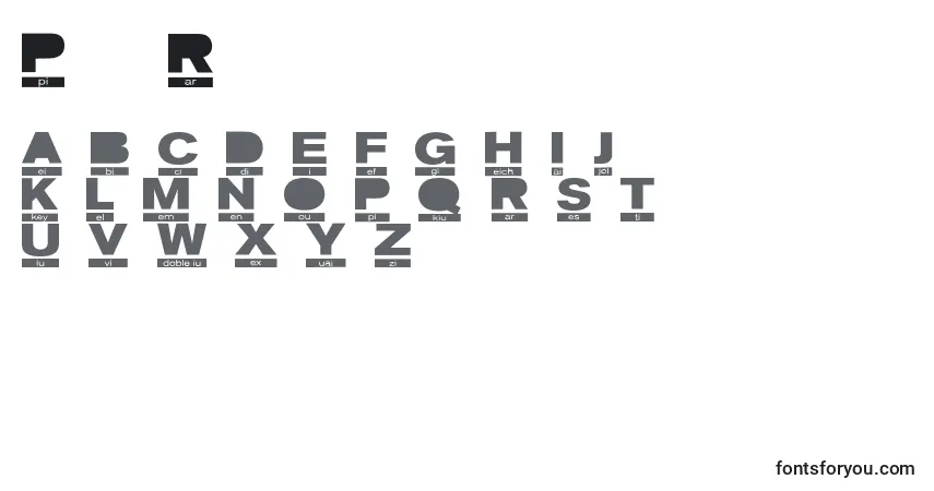 Schriftart PhoneticRegular (65627) – Alphabet, Zahlen, spezielle Symbole