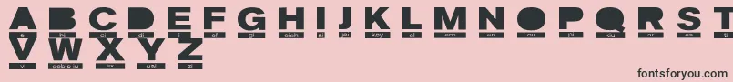 PhoneticRegular Font – Black Fonts on Pink Background