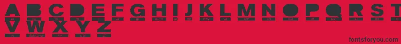 Police PhoneticRegular – polices noires sur fond rouge
