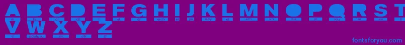 PhoneticRegular Font – Blue Fonts on Purple Background