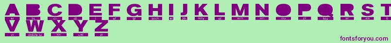 PhoneticRegular Font – Purple Fonts on Green Background