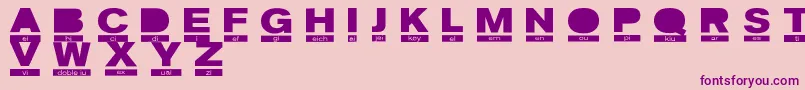 PhoneticRegular Font – Purple Fonts on Pink Background
