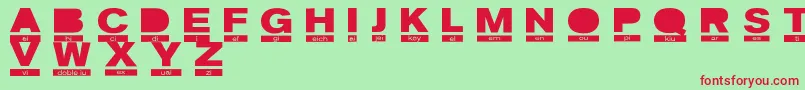 PhoneticRegular Font – Red Fonts on Green Background