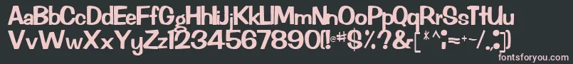 Rachelnew92Regular Font – Pink Fonts on Black Background