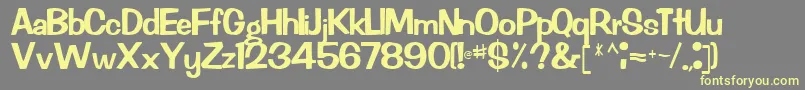 Rachelnew92Regular Font – Yellow Fonts on Gray Background