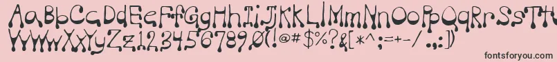 フォントVampire – ピンクの背景に黒い文字