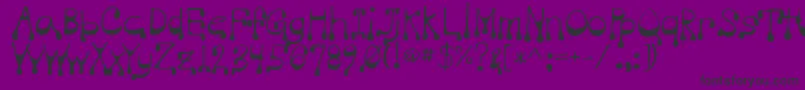 フォントVampire – 紫の背景に黒い文字