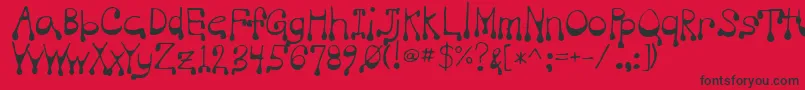 フォントVampire – 赤い背景に黒い文字