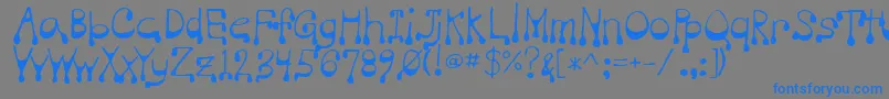 フォントVampire – 灰色の背景に青い文字