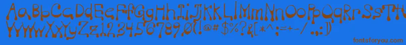 Шрифт Vampire – коричневые шрифты на синем фоне