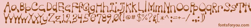 Шрифт Vampire – коричневые шрифты на розовом фоне
