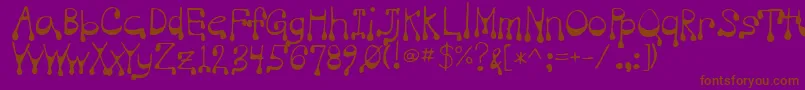 Шрифт Vampire – коричневые шрифты на фиолетовом фоне