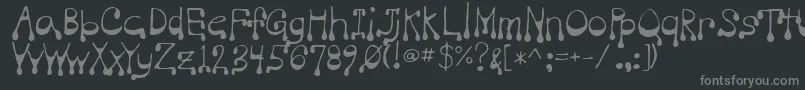 フォントVampire – 黒い背景に灰色の文字
