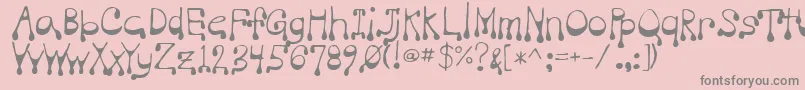 Шрифт Vampire – серые шрифты на розовом фоне