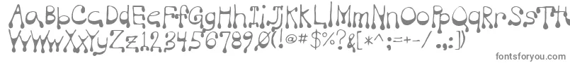 Vampire-fontti – harmaat kirjasimet valkoisella taustalla