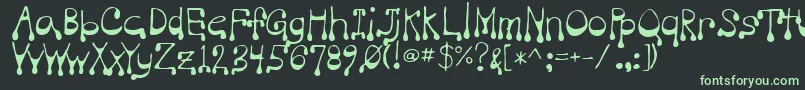 フォントVampire – 黒い背景に緑の文字