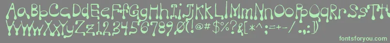 Шрифт Vampire – зелёные шрифты на сером фоне