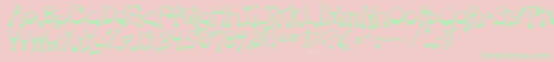 Шрифт Vampire – зелёные шрифты на розовом фоне